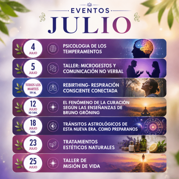 EVENTOS DE JULIO EN EL CENTRO LUZ INTERIOR DE VALENCIA